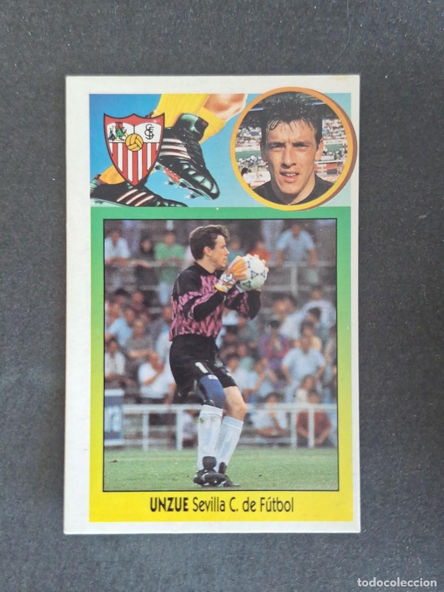 Cromos de f&uacute;tbol: L3 UNZUE SEVILLA C. F. LIGA ESTE 1993 1994 93 94 CARTON NUNCA PEGADO SIN PEGAR