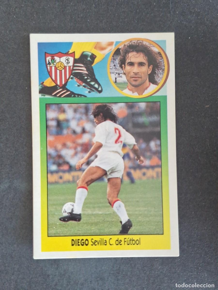 Cromos de f&uacute;tbol: L3 DIEGO SEVILLA C. F. LIGA ESTE 1993 1994 93 94 CARTON NUNCA PEGADO SIN PEGAR