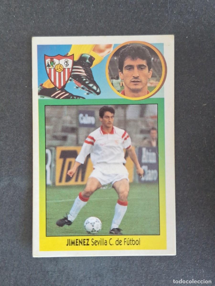 Cromos de f&uacute;tbol: L3 JIMENEZ SEVILLA C. F. LIGA ESTE 1993 1994 93 94 CARTON NUNCA PEGADO SIN PEGAR