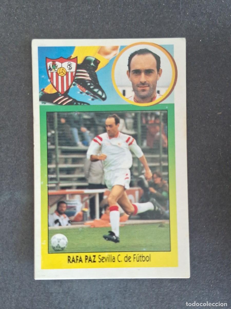 Cromos de f&uacute;tbol: L3 RAFA PAZ SEVILLA C. F. LIGA ESTE 1993 1994 93 94 CARTON NUNCA PEGADO SIN PEGAR
