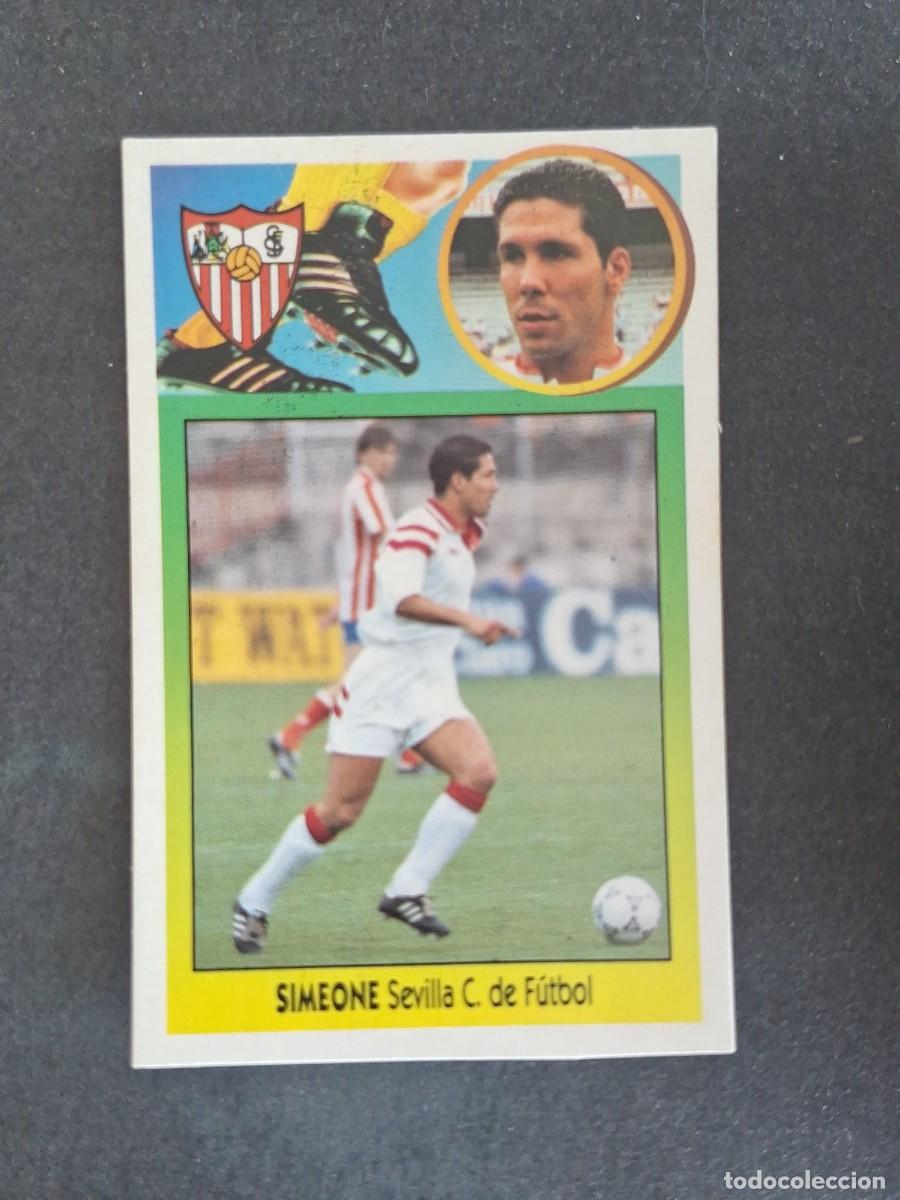Cromos de f&uacute;tbol: L3 SIMEONE SEVILLA C. F. LIGA ESTE 1993 1994 93 94 CARTON NUNCA PEGADO SIN PEGAR