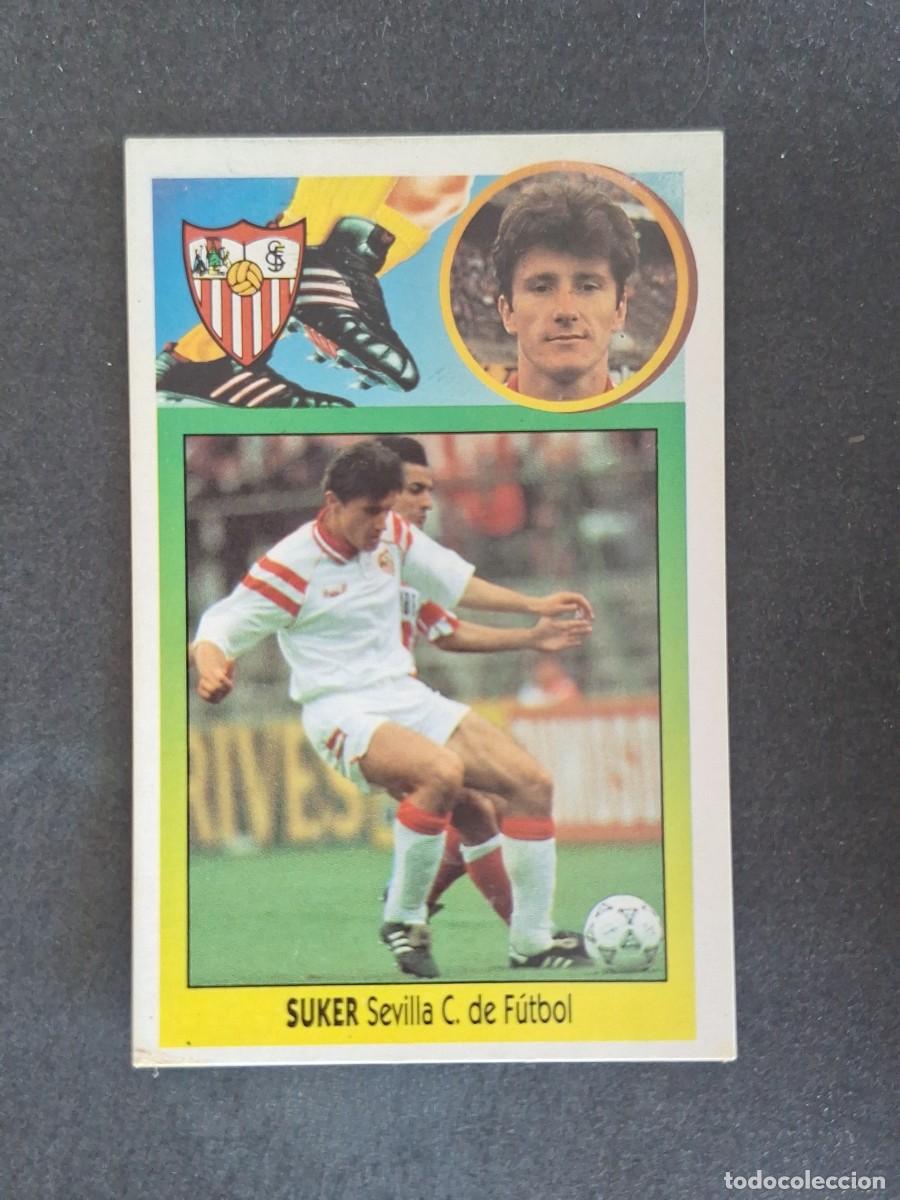 Cromos de f&uacute;tbol: L3 SUKER SEVILLA C. F. LIGA ESTE 1993 1994 93 94 CARTON NUNCA PEGADO SIN PEGAR