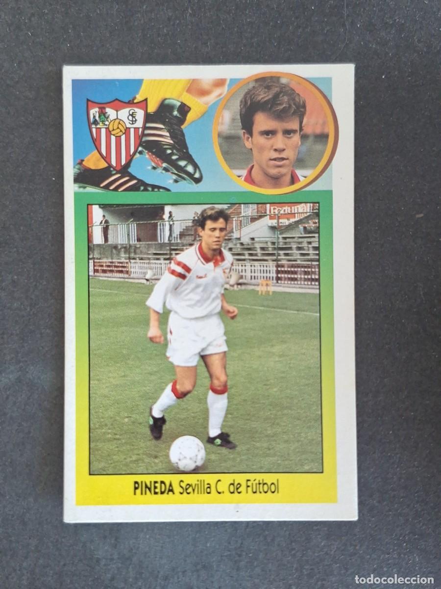 Cromos de f&uacute;tbol: L3 PINEDA SEVILLA C. F. LIGA ESTE 1993 1994 93 94 CARTON NUNCA PEGADO SIN PEGAR