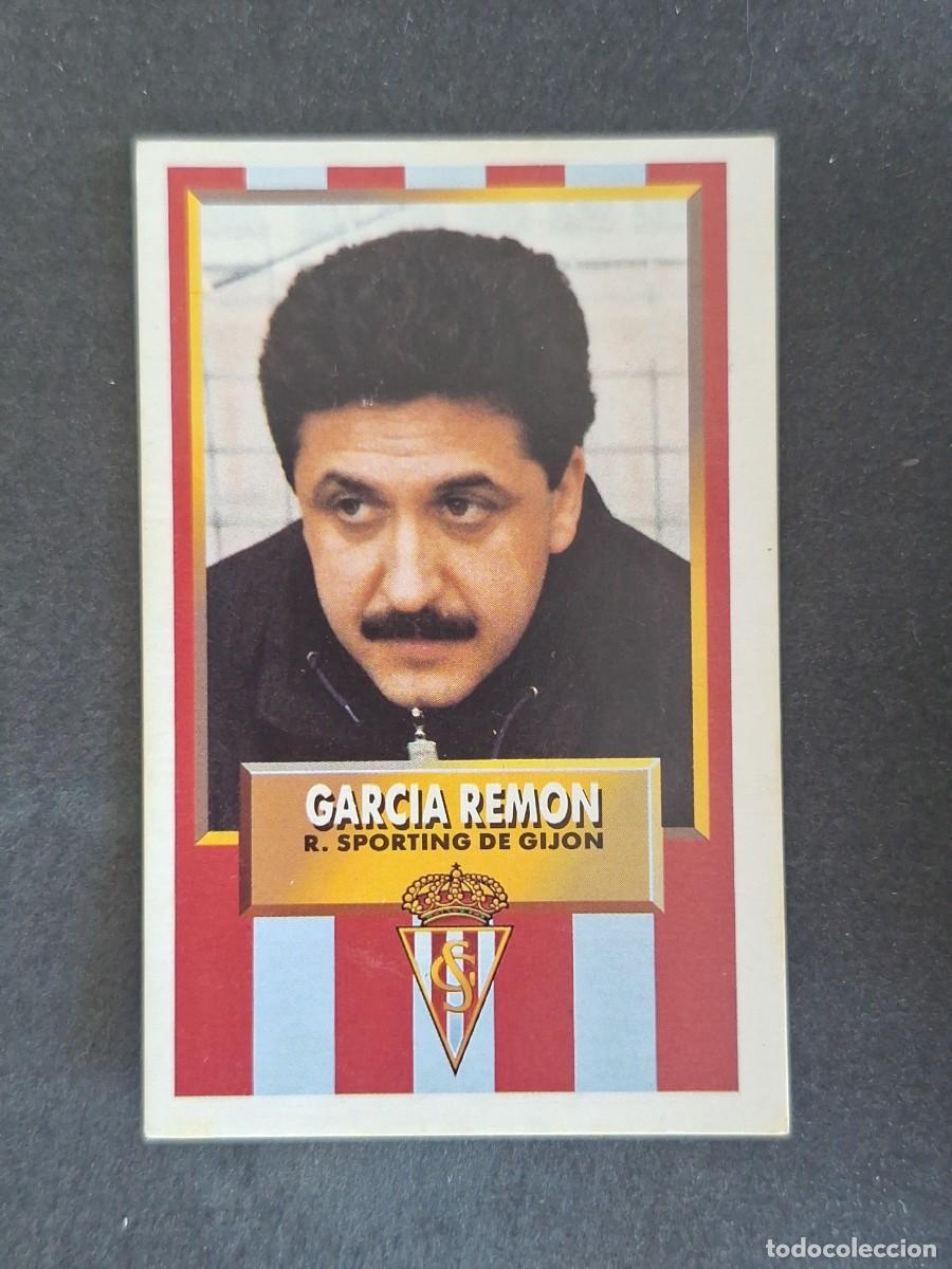 Cromos de f&uacute;tbol: L3 GARCIA REMON ENTRENADOR SPORTING DE GIJON LIGA ESTE 1993 1994 93 94 CARTON NUNCA PEGADO SIN PEGAR