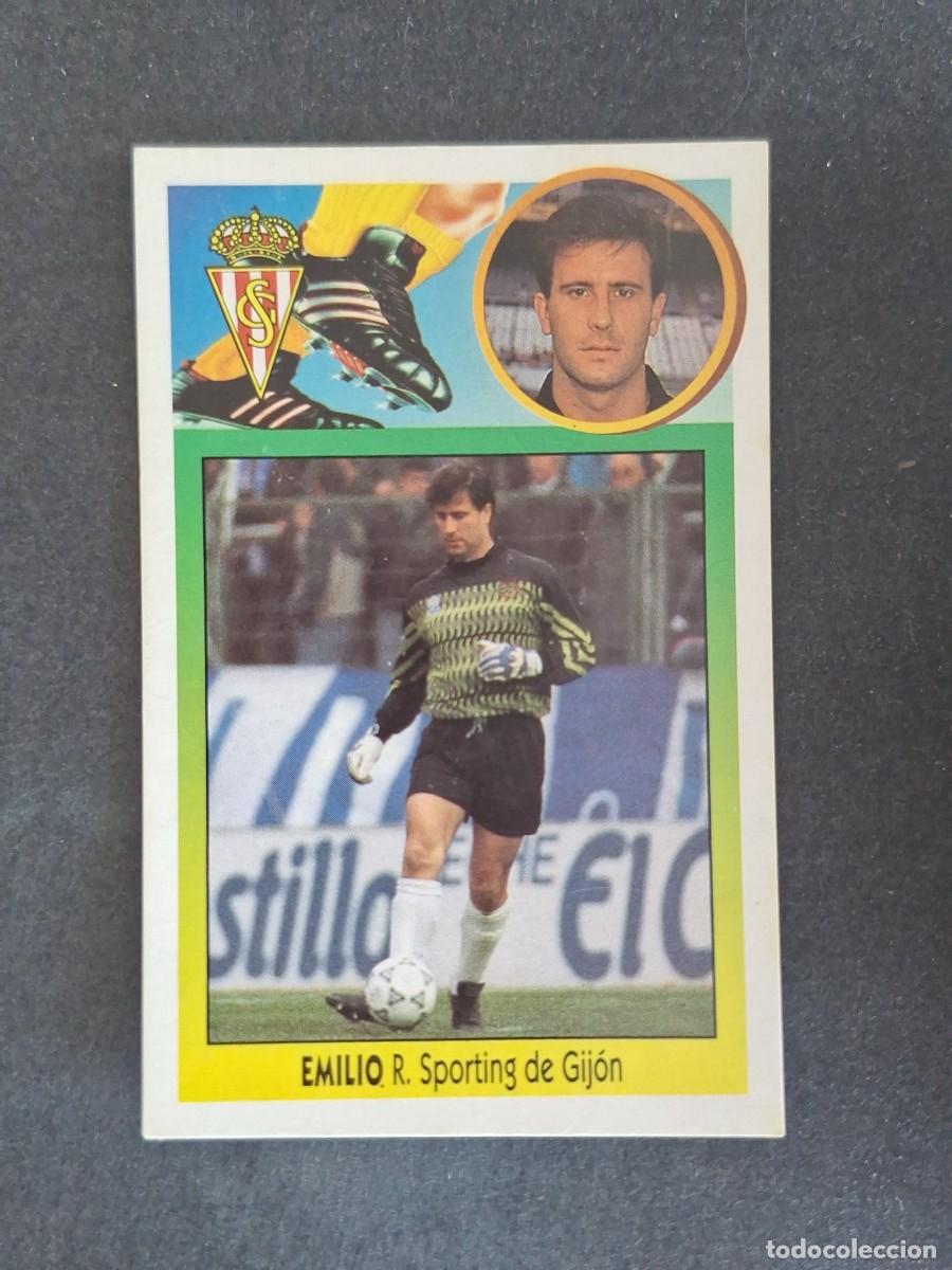 Cromos de f&uacute;tbol: L3 EMILIO SPORTING DE GIJON LIGA ESTE 1993 1994 93 94 CARTON NUNCA PEGADO SIN PEGAR
