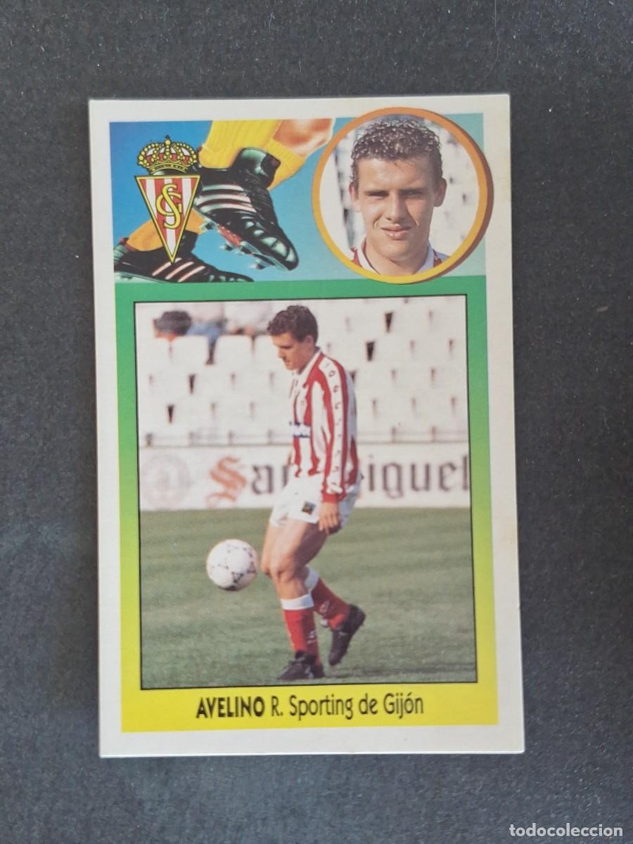 Cromos de f&uacute;tbol: L3 AVELINO SPORTING DE GIJON LIGA ESTE 1993 1994 93 94 CARTON NUNCA PEGADO SIN PEGAR