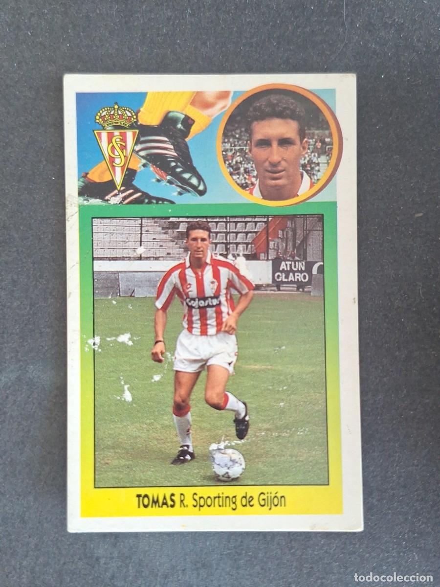 Cromos de f&uacute;tbol: L3 TOMAS SPORTING DE GIJON LIGA ESTE 1993 1994 93 94 CARTON NUNCA PEGADO SIN PEGAR
