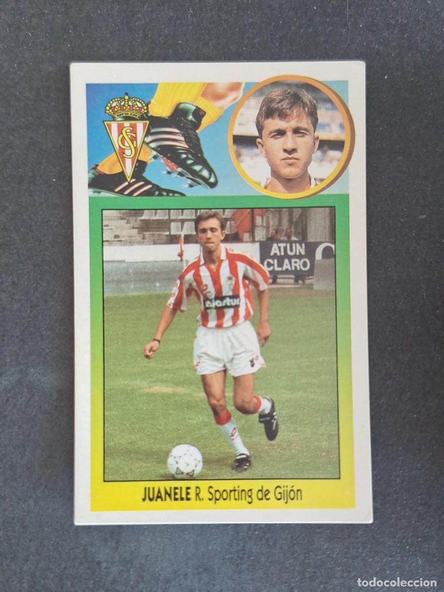 Cromos de f&uacute;tbol: L3 JUANELE SPORTING DE GIJON LIGA ESTE 1993 1994 93 94 CARTON NUNCA PEGADO SIN PEGAR