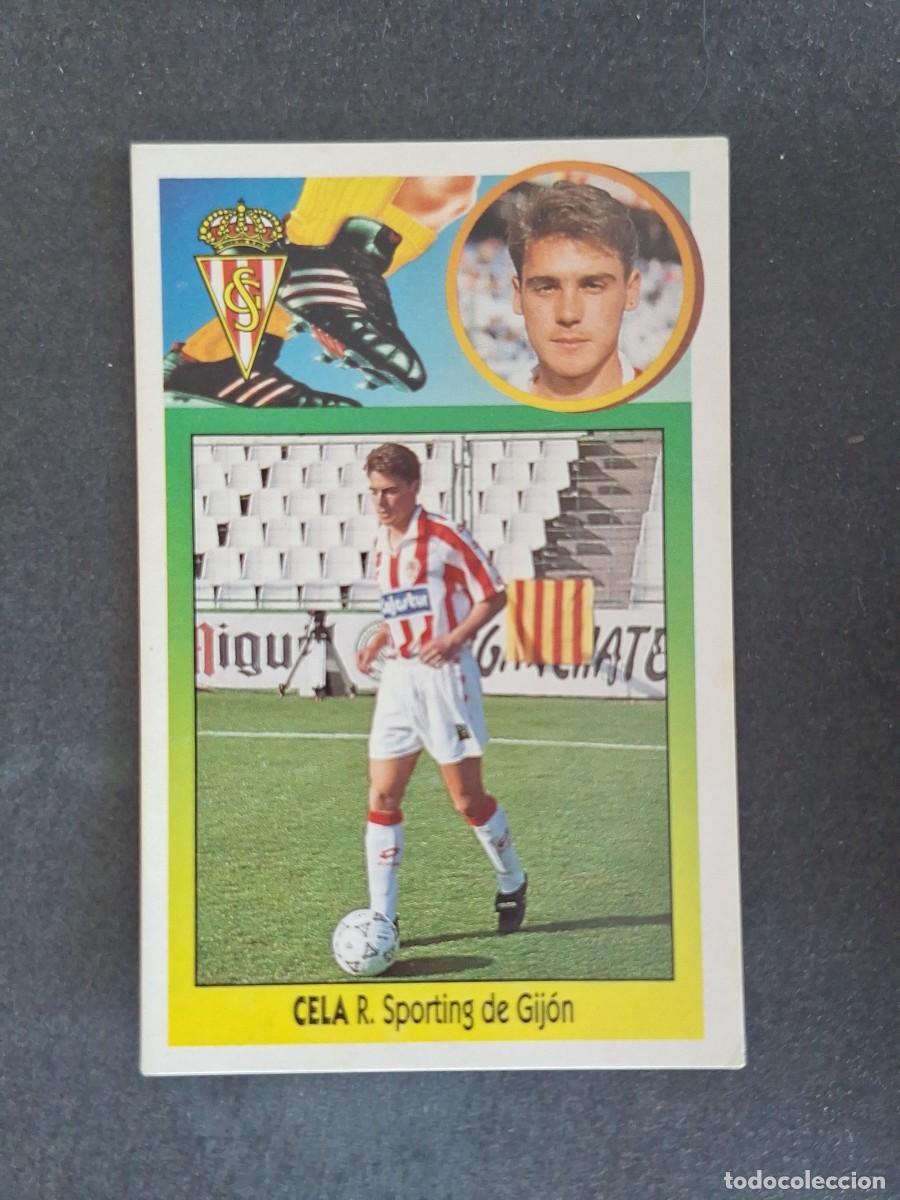 Cromos de f&uacute;tbol: L3 CELA SPORTING DE GIJON LIGA ESTE 1993 1994 93 94 CARTON NUNCA PEGADO SIN PEGAR
