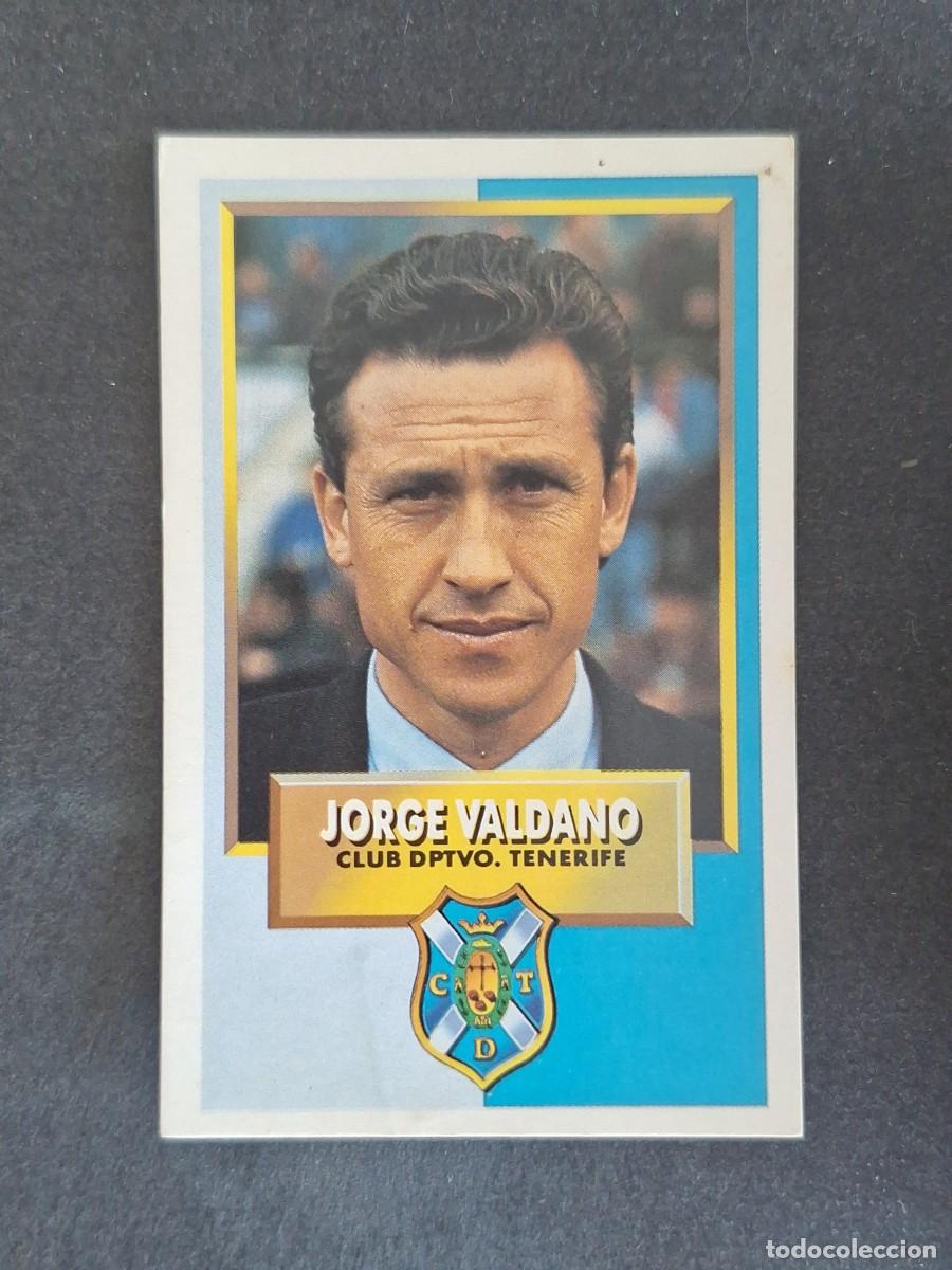 Cromos de f&uacute;tbol: L3 JORGE VALDANO ENTRENADOR C. D. TENERIFE LIGA ESTE 1993 1994 93 94 CARTON NUNCA PEGADO SIN PEGAR