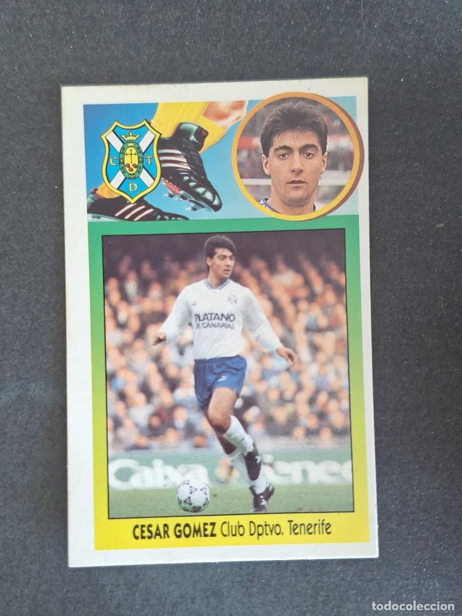Cromos de f&uacute;tbol: L3 CESAR GOMEZ C. D. TENERIFE LIGA ESTE 1993 1994 93 94 CARTON NUNCA PEGADO SIN PEGAR