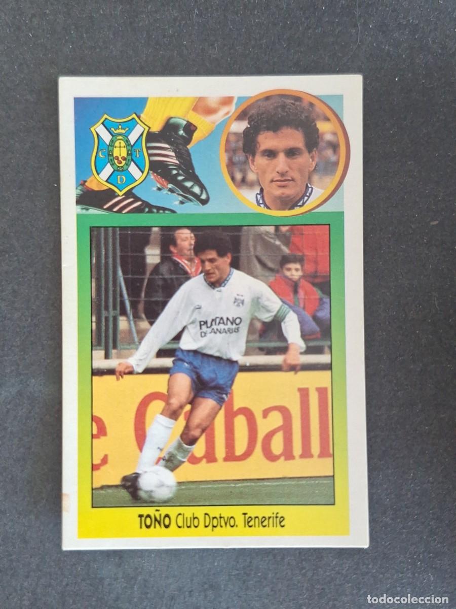 Cromos de f&uacute;tbol: L3 TO&Ntilde;O C. D. TENERIFE LIGA ESTE 1993 1994 93 94 CARTON NUNCA PEGADO SIN PEGAR
