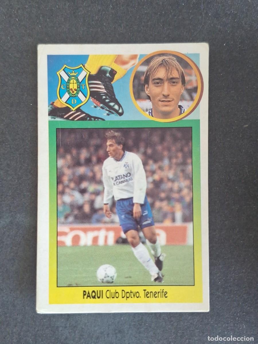 Cromos de f&uacute;tbol: L3 PAQUI C. D. TENERIFE LIGA ESTE 1993 1994 93 94 CARTON NUNCA PEGADO SIN PEGAR