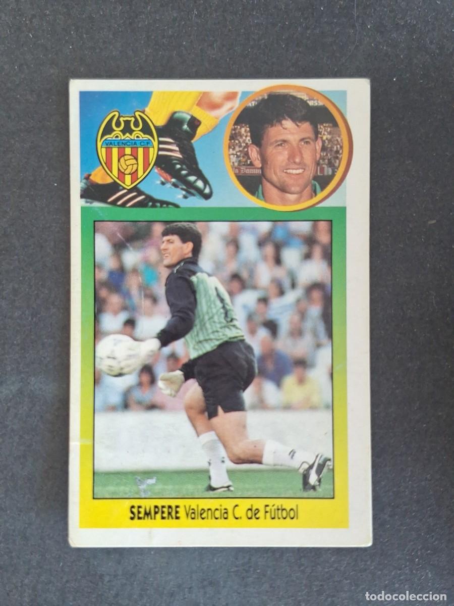 Cromos de f&uacute;tbol: L3 SEMPERE VALENCIA C. F. LIGA ESTE 1993 1994 93 94 CARTON NUNCA PEGADO SIN PEGAR