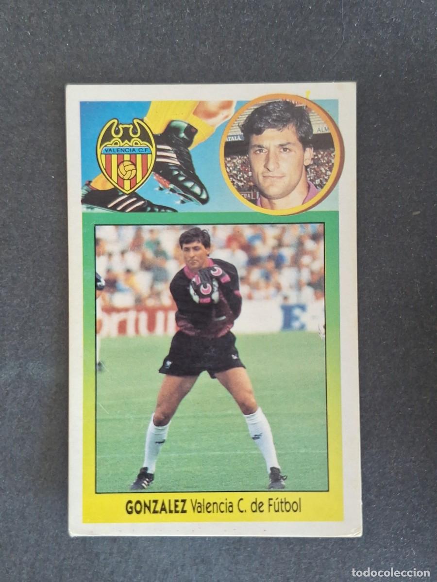 Cromos de f&uacute;tbol: L3 GONZALEZ VALENCIA C. F. LIGA ESTE 1993 1994 93 94 CARTON NUNCA PEGADO SIN PEGAR