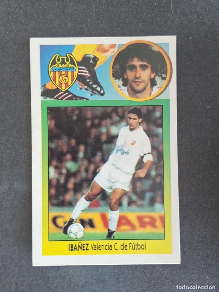 Cromos de f&uacute;tbol: L3 IBA&Ntilde;EZ VALENCIA C. F. LIGA ESTE 1993 1994 93 94 CARTON NUNCA PEGADO SIN PEGAR