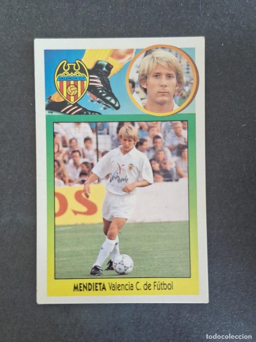 Cromos de f&uacute;tbol: L3 MENDIETA VALENCIA C. F. LIGA ESTE 1993 1994 93 94 CARTON NUNCA PEGADO SIN PEGAR