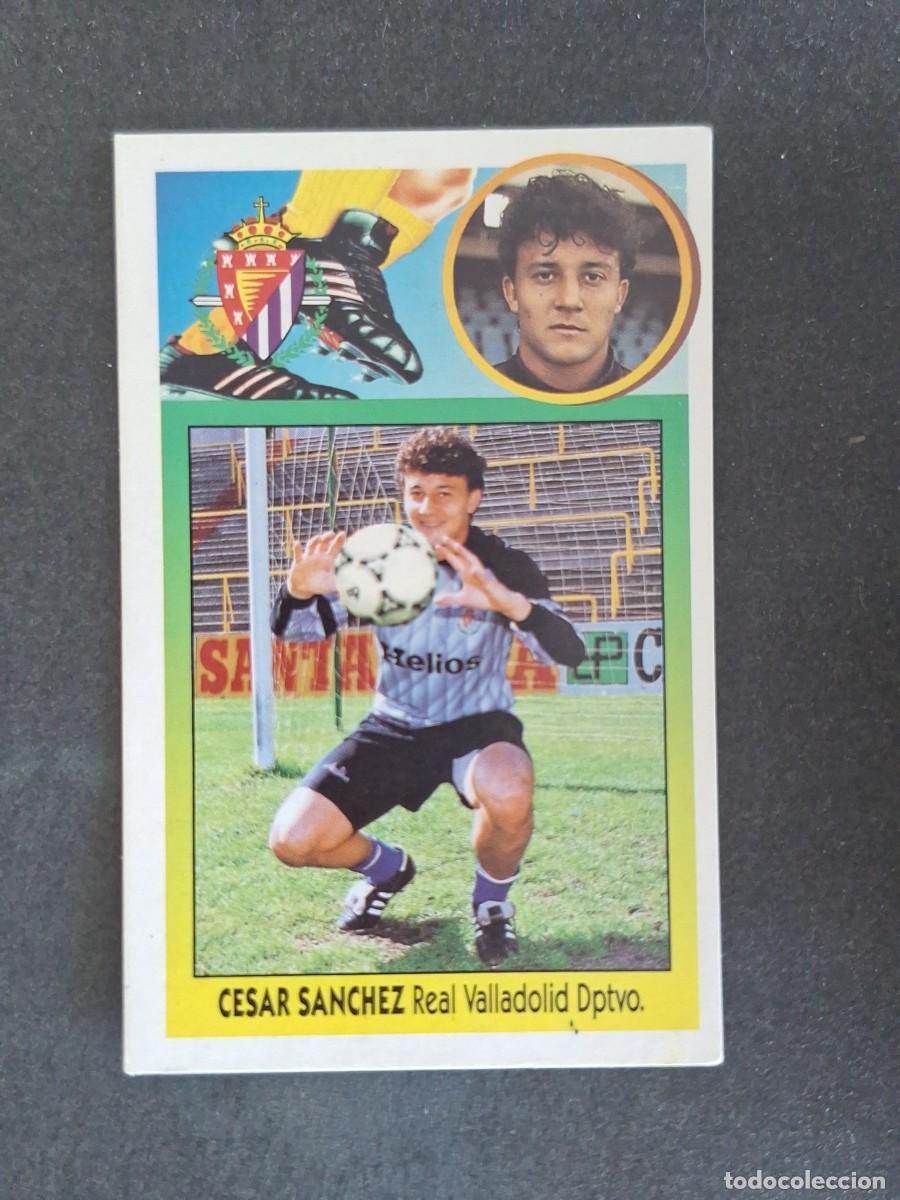 Cromos de f&uacute;tbol: L3 CESAR SANCHEZ REAL VALLADOLID LIGA ESTE 1993 1994 93 94 CARTON NUNCA PEGADO SIN PEGAR