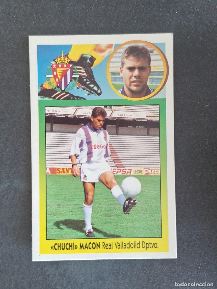Cromos de f&uacute;tbol: L3 CHUCHI MACON REAL VALLADOLID LIGA ESTE 1993 1994 93 94 CARTON NUNCA PEGADO SIN PEGAR