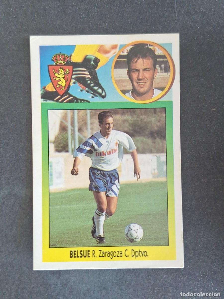 Cromos de f&uacute;tbol: L3 BELSUE REAL ZARAGOZA LIGA ESTE 1993 1994 93 94 CARTON NUNCA PEGADO SIN PEGAR