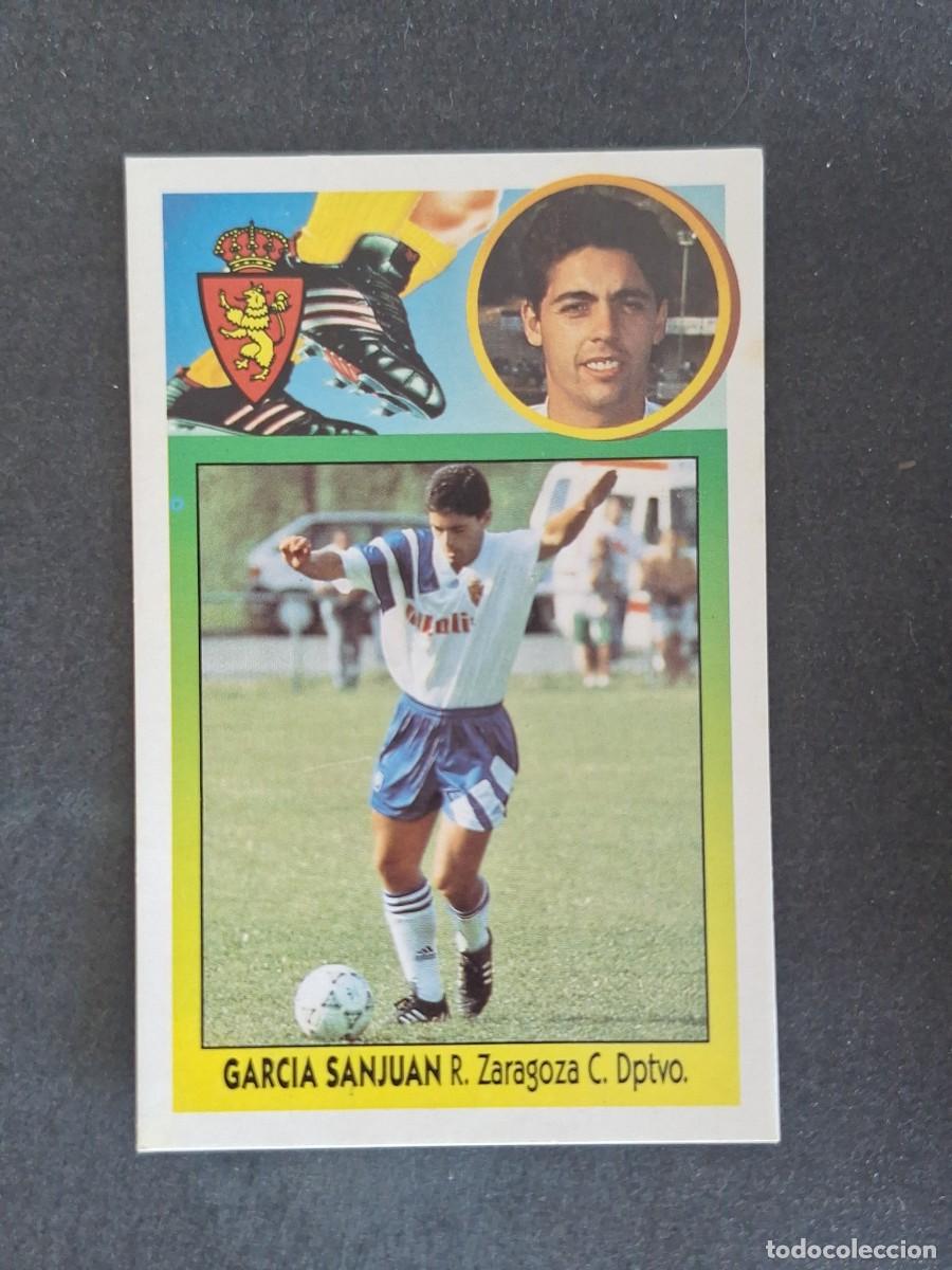 Cromos de f&uacute;tbol: L3 GARCIA SANJUAN REAL ZARAGOZA LIGA ESTE 1993 1994 93 94 CARTON NUNCA PEGADO SIN PEGAR