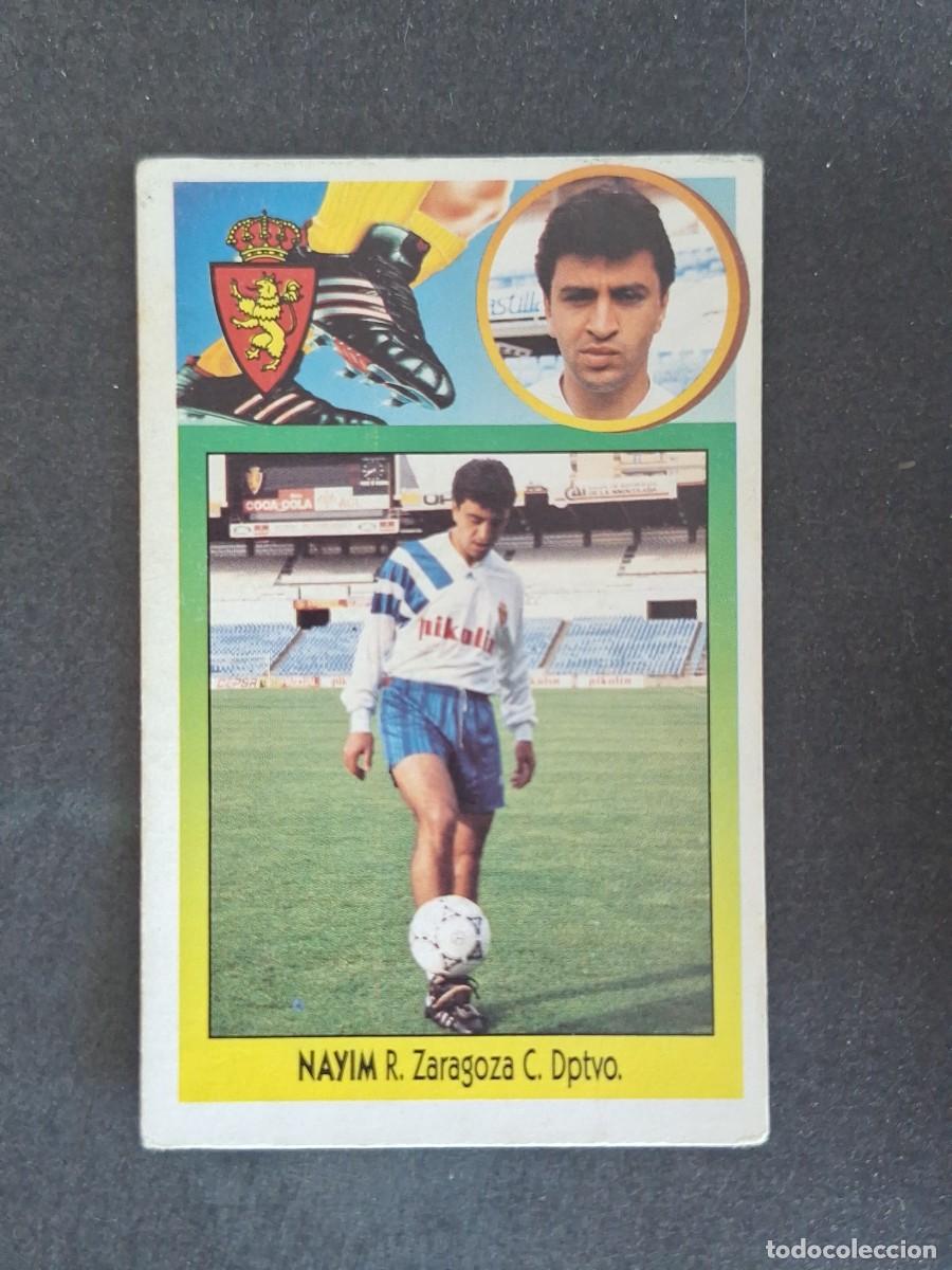 Cromos de f&uacute;tbol: L3 NAYIM REAL ZARAGOZA LIGA ESTE 1993 1994 93 94 CARTON NUNCA PEGADO SIN PEGAR