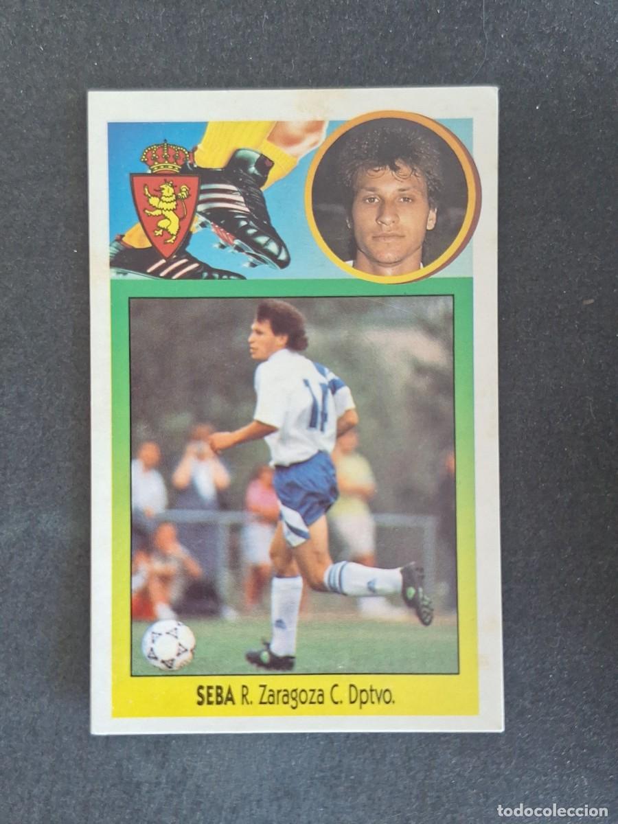 Cromos de f&uacute;tbol: L3 SEBA REAL ZARAGOZA LIGA ESTE 1993 1994 93 94 CARTON NUNCA PEGADO SIN PEGAR