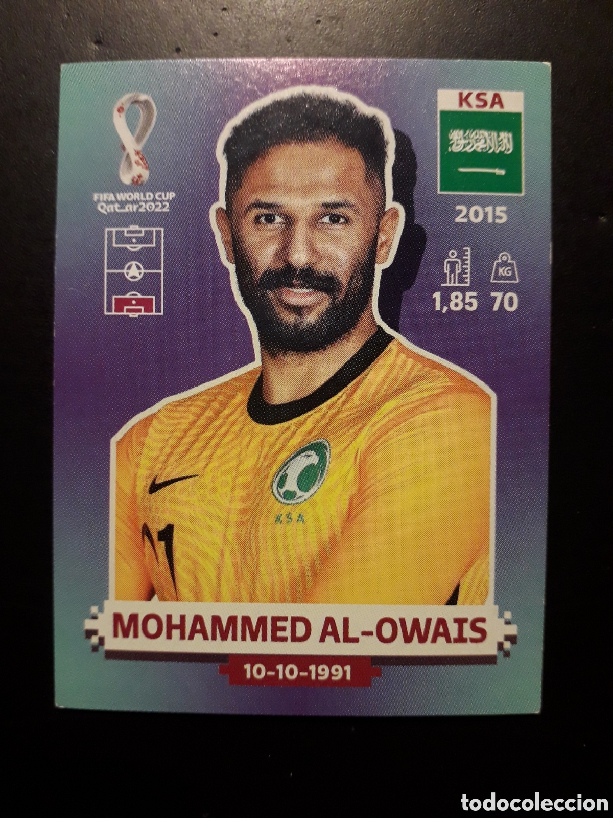 Cromos de f&uacute;tbol: MOHAMMED AL OWALIS ARABIA SAUD&Iacute; N&deg; 3 COPA MUNDIAL DE F&Uacute;TBOL QATAR 2022 22 PANINI PEDIDO M&Iacute;NIMO 3&euro;