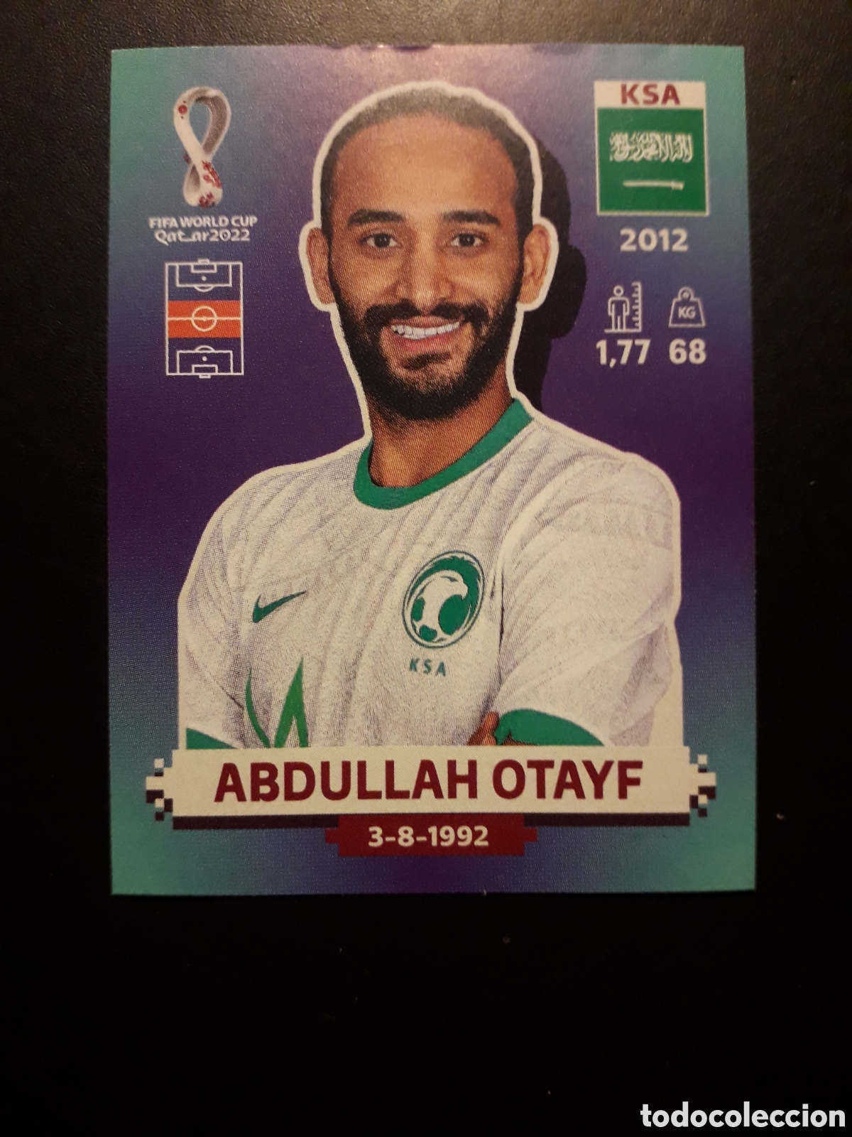 Cromos de f&uacute;tbol: ABDULLAH ARABIA SAUD&Iacute; N&deg; 17 COPA MUNDIAL DE F&Uacute;TBOL QATAR 2022 22 PANINI SIN PEGAR PEDIDO M&Iacute;NIMO 3&euro;.