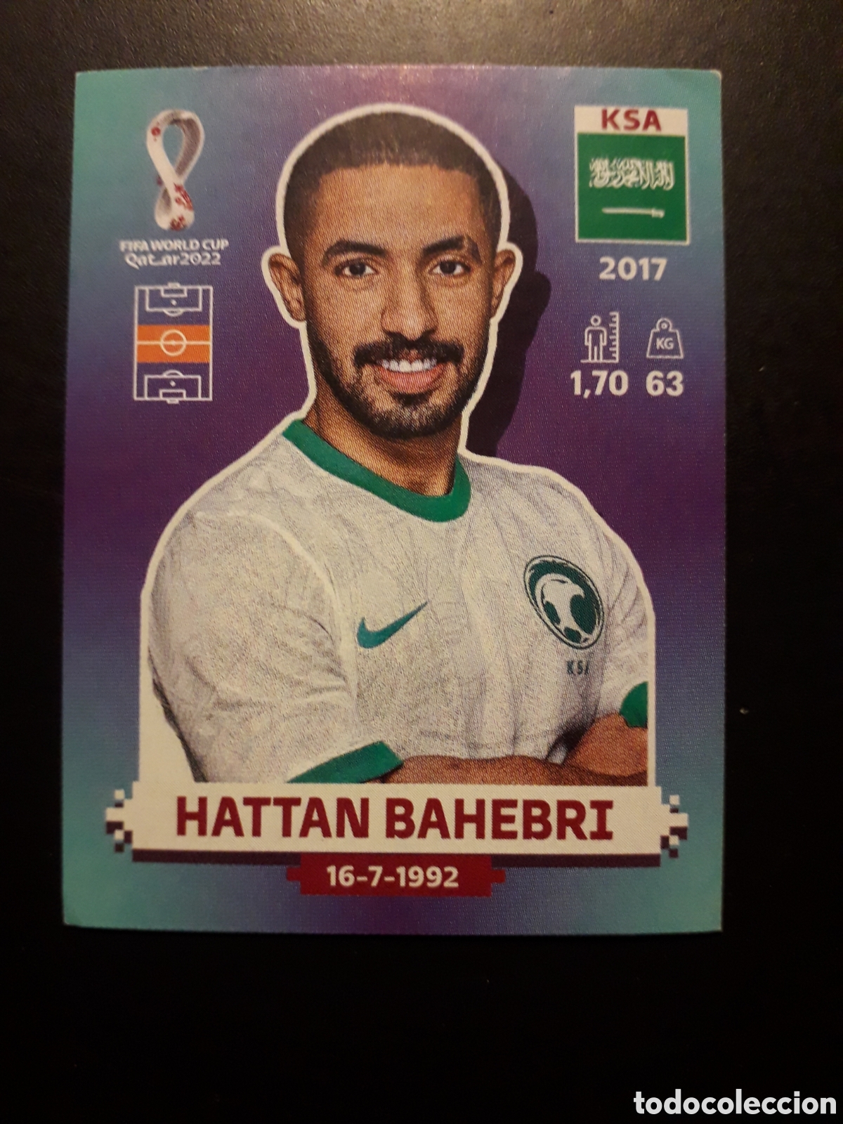 Cromos de f&uacute;tbol: HATTAN BAHEBRI ARABIA SAUD&Iacute; N&deg; 15 COPA MUNDIAL DE F&Uacute;TBOL QATAR 2022 22 PANINI PEDIDO M&Iacute;NIMO 3&euro;