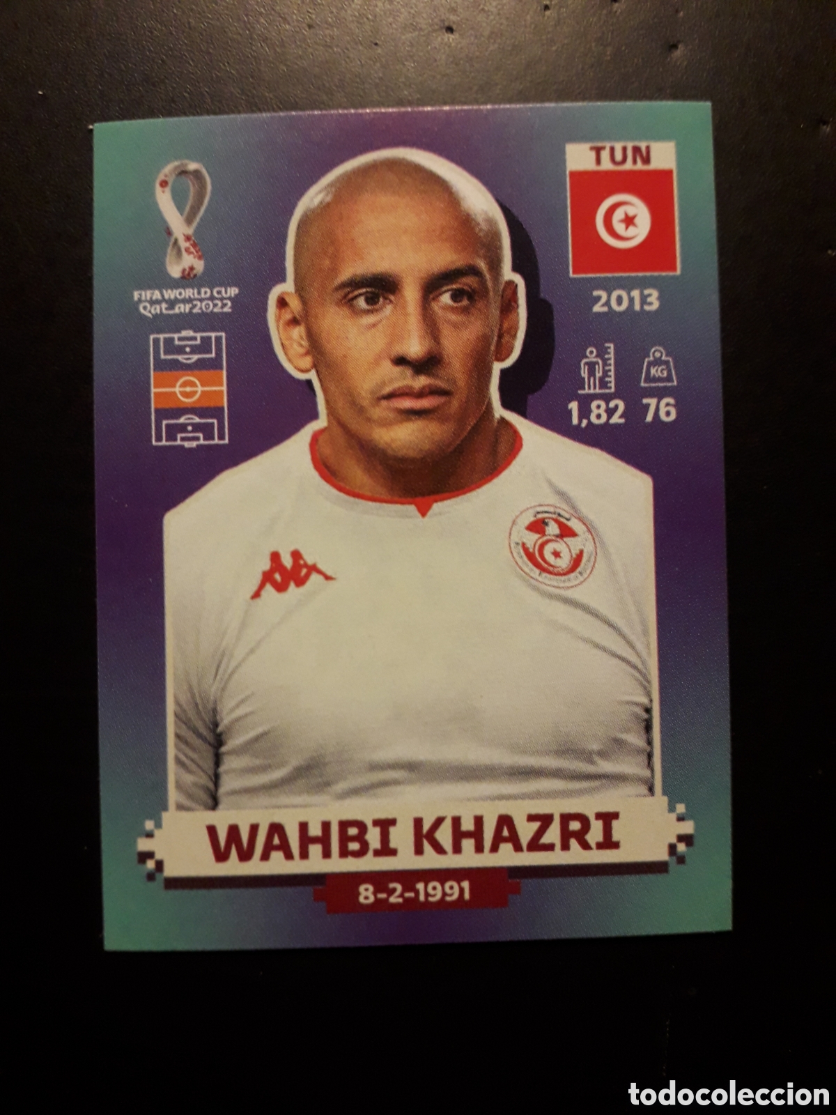 Cromos de f&uacute;tbol: WAHBI KHAZRI T&Uacute;NEZ N&deg; 13 COPA MUNDIAL DE F&Uacute;TBOL QATAR 2022 22 PANINI SIN PEGAR PEDIDO M&Iacute;NIMO 3&euro;