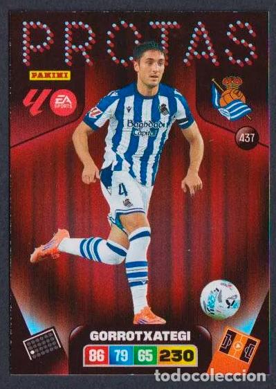 Cromos de f&uacute;tbol: ADRENALYN XL 2025 2026 25 26 PANINI GORROTXATEGI 437 PROTAS REAL SOCIEDAD LIGA COLECCI&Oacute;N ALBUM