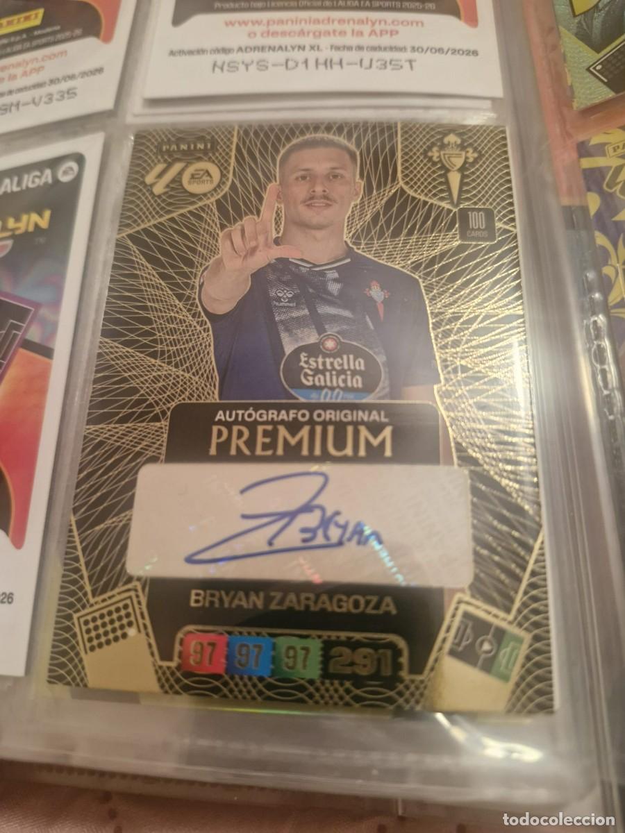 Cromos de f&uacute;tbol: &rdquo;Bryan Zaragoza Aut&oacute;grafo Original Premium Adrenalyn XL 2025-2026 Panini Celta&rdquo;