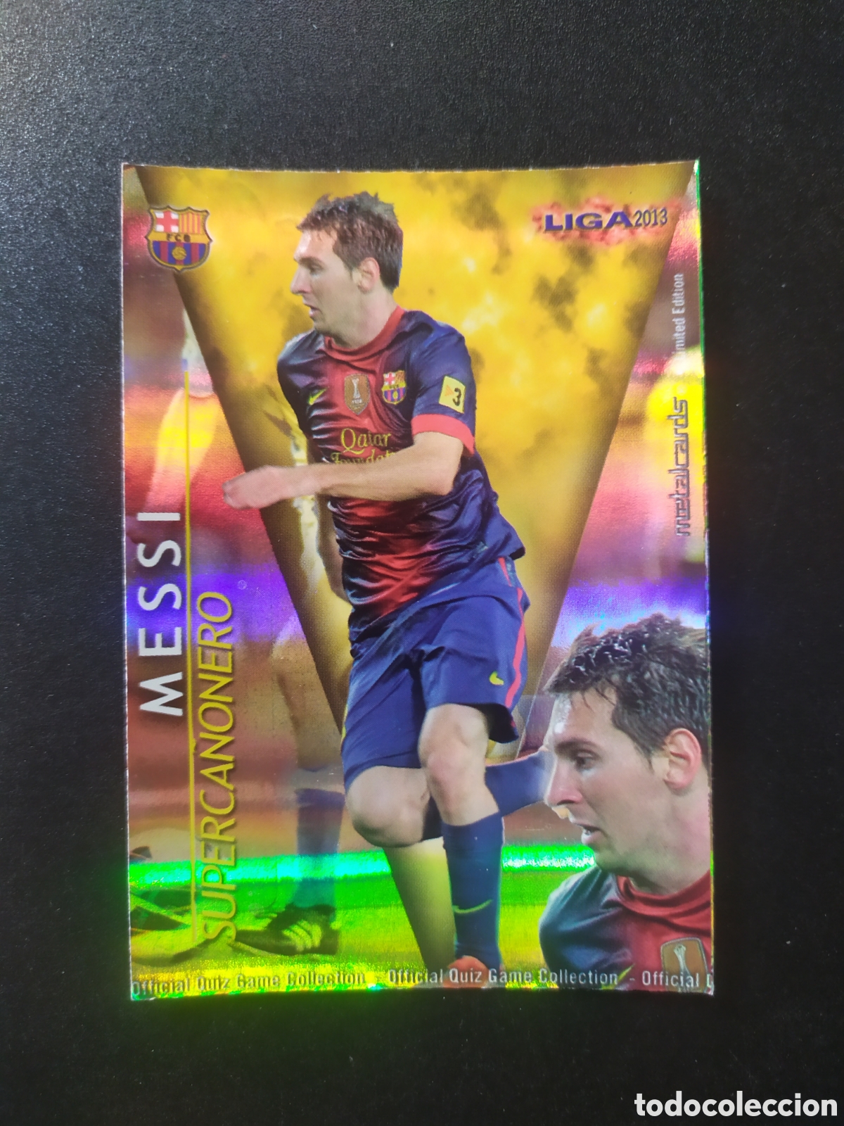Cromos de f&uacute;tbol: Mundicromo fichas Liga 2012 2013 12 13 Messi superca&ntilde;onero brillo rayas edici&oacute;n limitada Barcelona