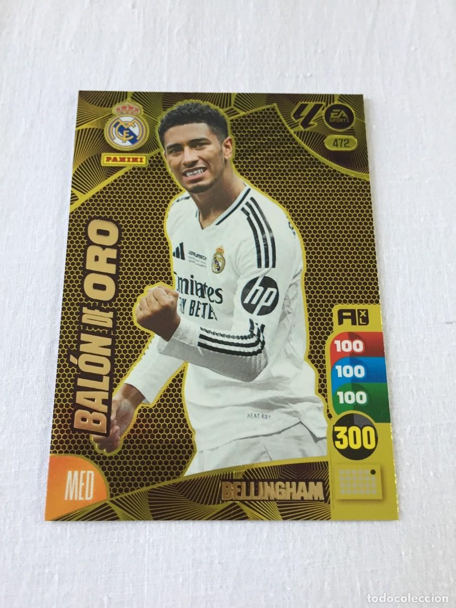Cromos de f&uacute;tbol: Bellingham bal&oacute;n de oro n&uacute;mero 472 Del Real Madrid cromo Adrenalyn XL 24-25 2024-2025