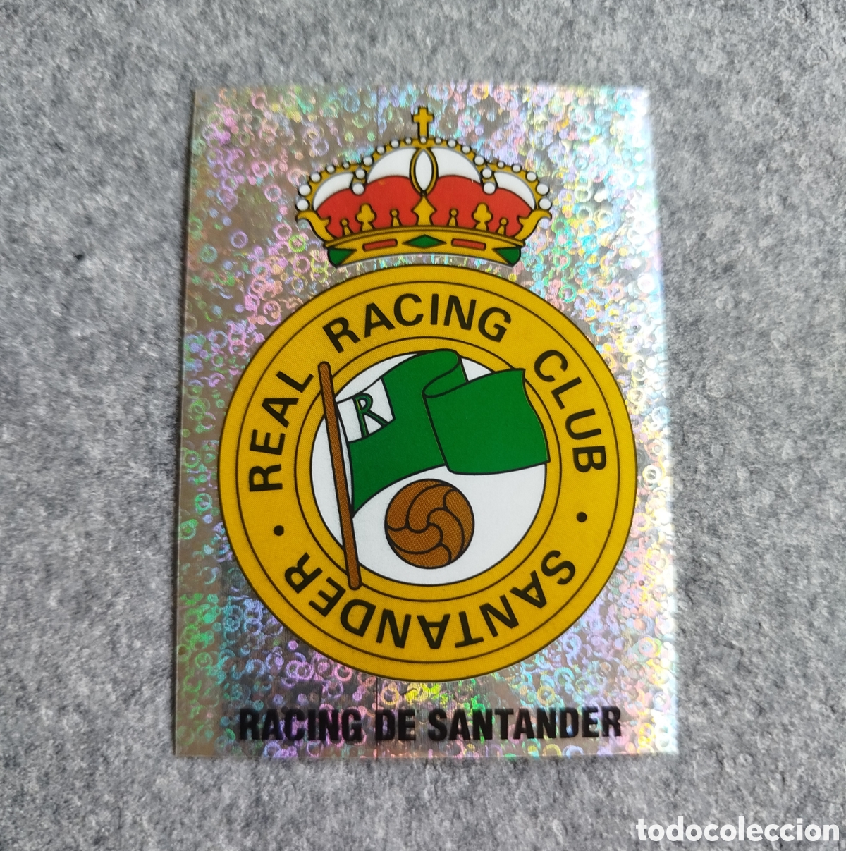 Cromos de f&uacute;tbol: CROMO ESCUDO RACING DE SANTANDER PANINI LIGA 1995 95 96 NUNCA PEGADO SIN PEGAR