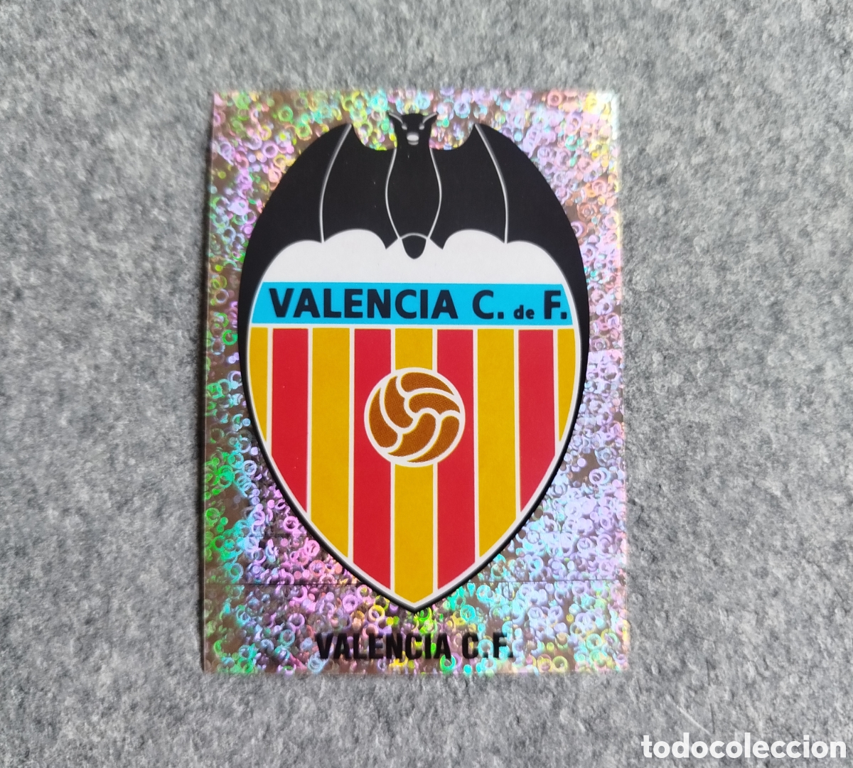 Cromos de f&uacute;tbol: CROMO ESCUDO VALENCIA PANINI LIGA 1995 95 96 NUNCA PEGADO SIN PEGAR