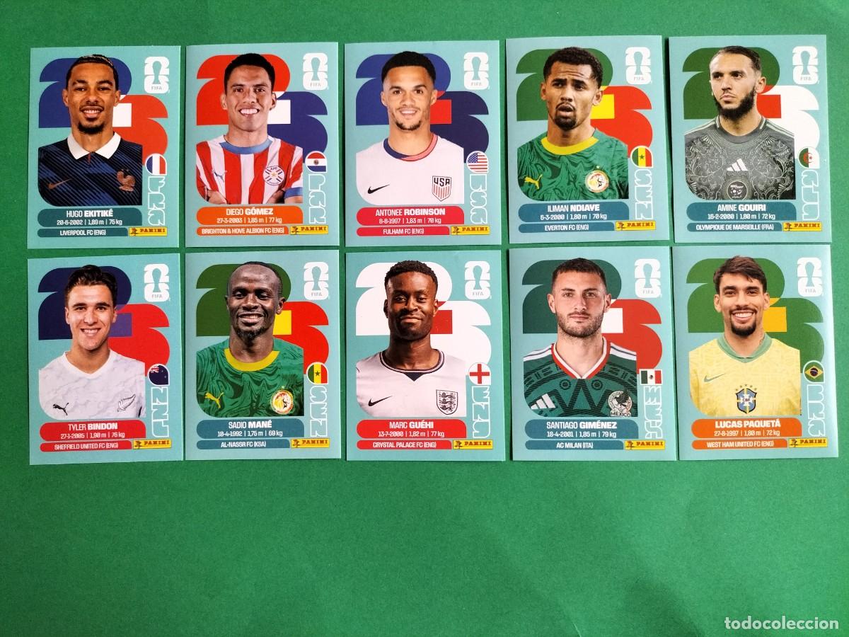 Football Stickers: (PANINI)FIFA WORLD CUP 2026) LOTE DE 10 CROMOS ORIGINALES SIN PEGAR
