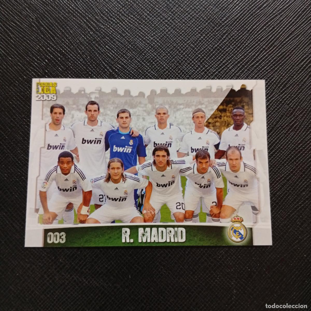 Cromos de f&uacute;tbol: 3 ALINEACION REAL MADRID MUNDICROMO QUIZ GAME 2008 2009 FUTBOL 08 09 - A211 PG1