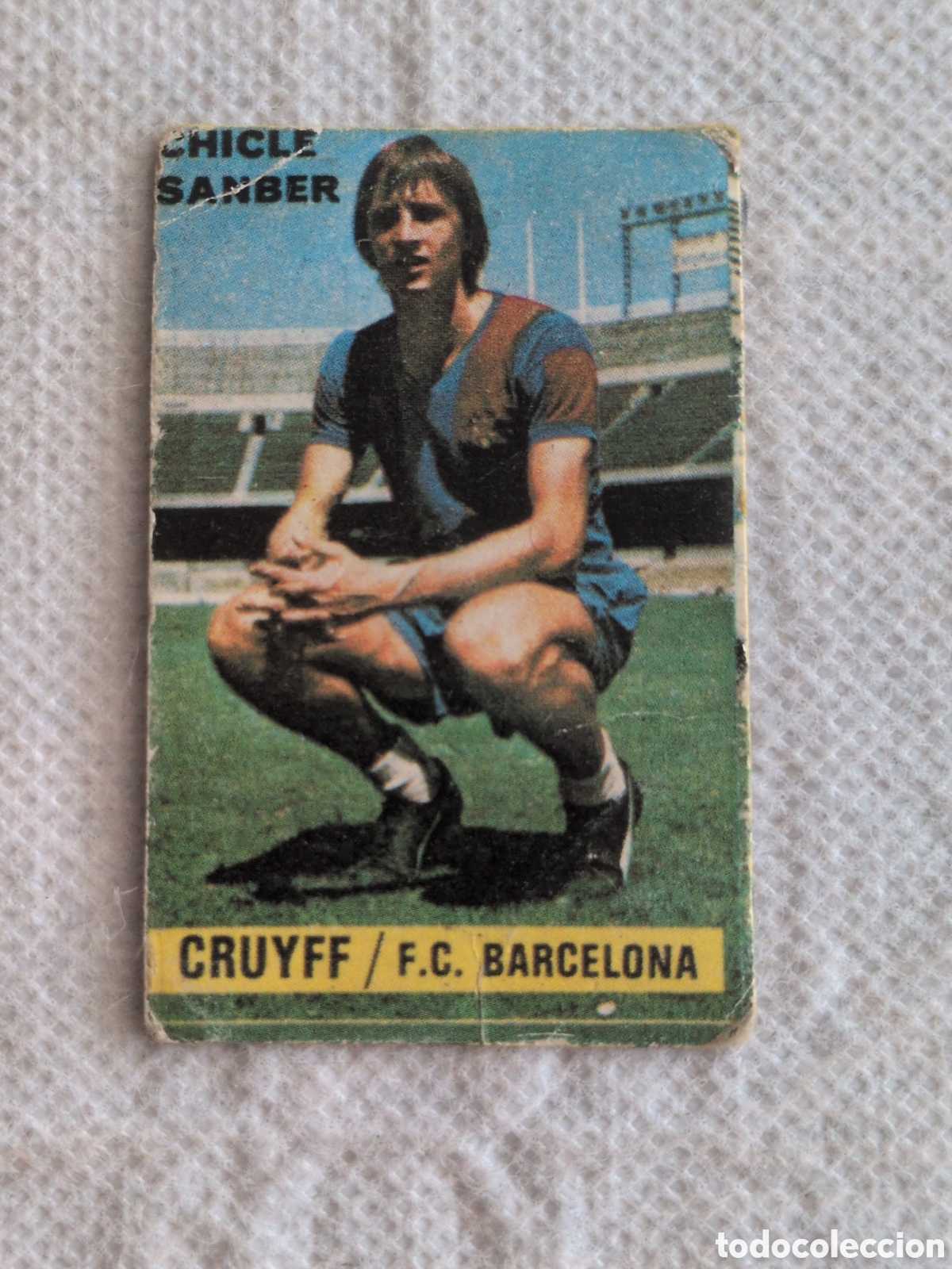Figurine di Calcio: CROMO JOHAN CRUYFF - CHICLE SANBER LIGA 1974 1975 74 75 - BARCELONA - DESPEGADO