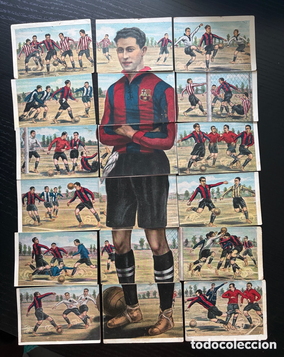 Football Stickers: Paulino Alc&aacute;ntara FC Barcelona Cromos Ense&ntilde;anza del juego del foot-ball 1922 Chocolates Jaime Boix