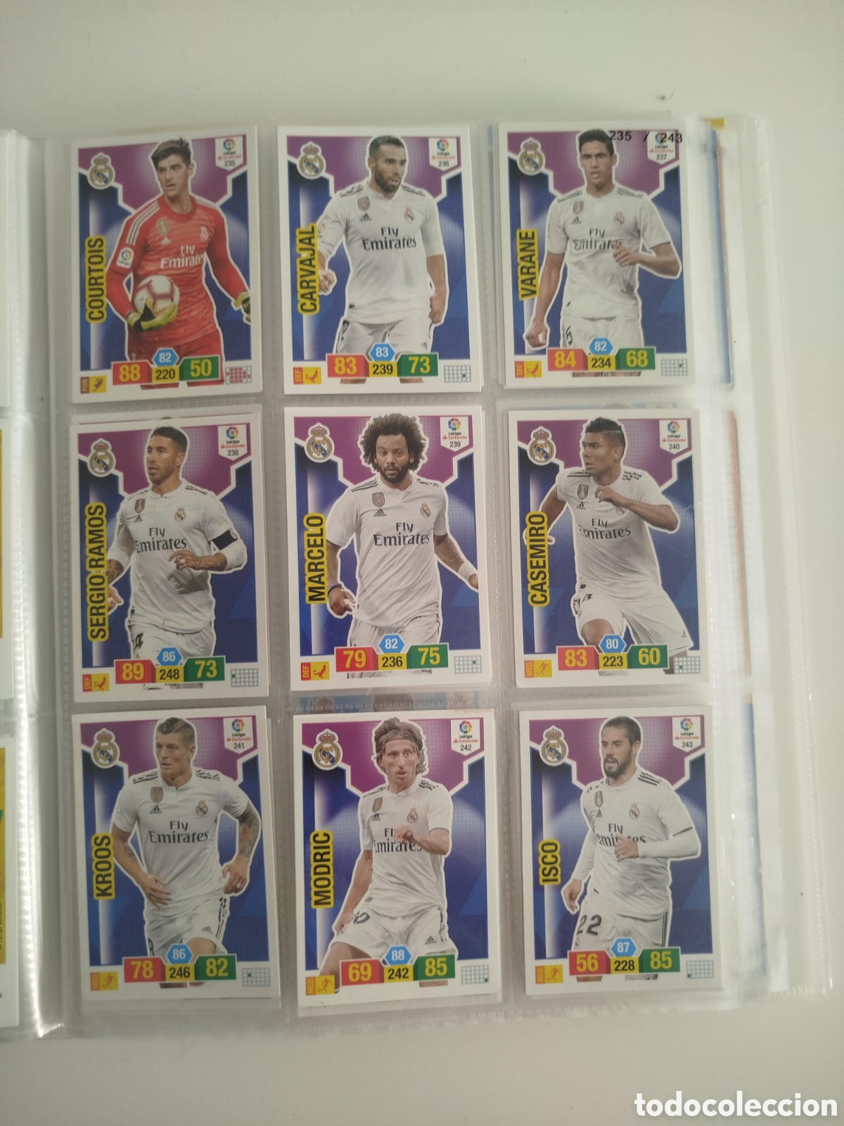 Cromos de f&uacute;tbol: Cromos Adrenalyn/ Equipo completo Real Madrid