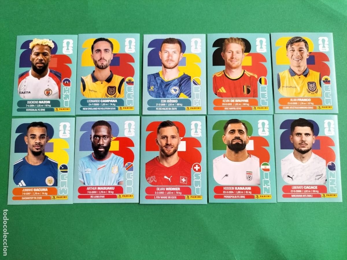 Cromos de f&uacute;tbol: (PANINI)FIFA WORLD CUP 2026) LOTE DE 10 CROMOS ORIGINALES SIN PEGAR