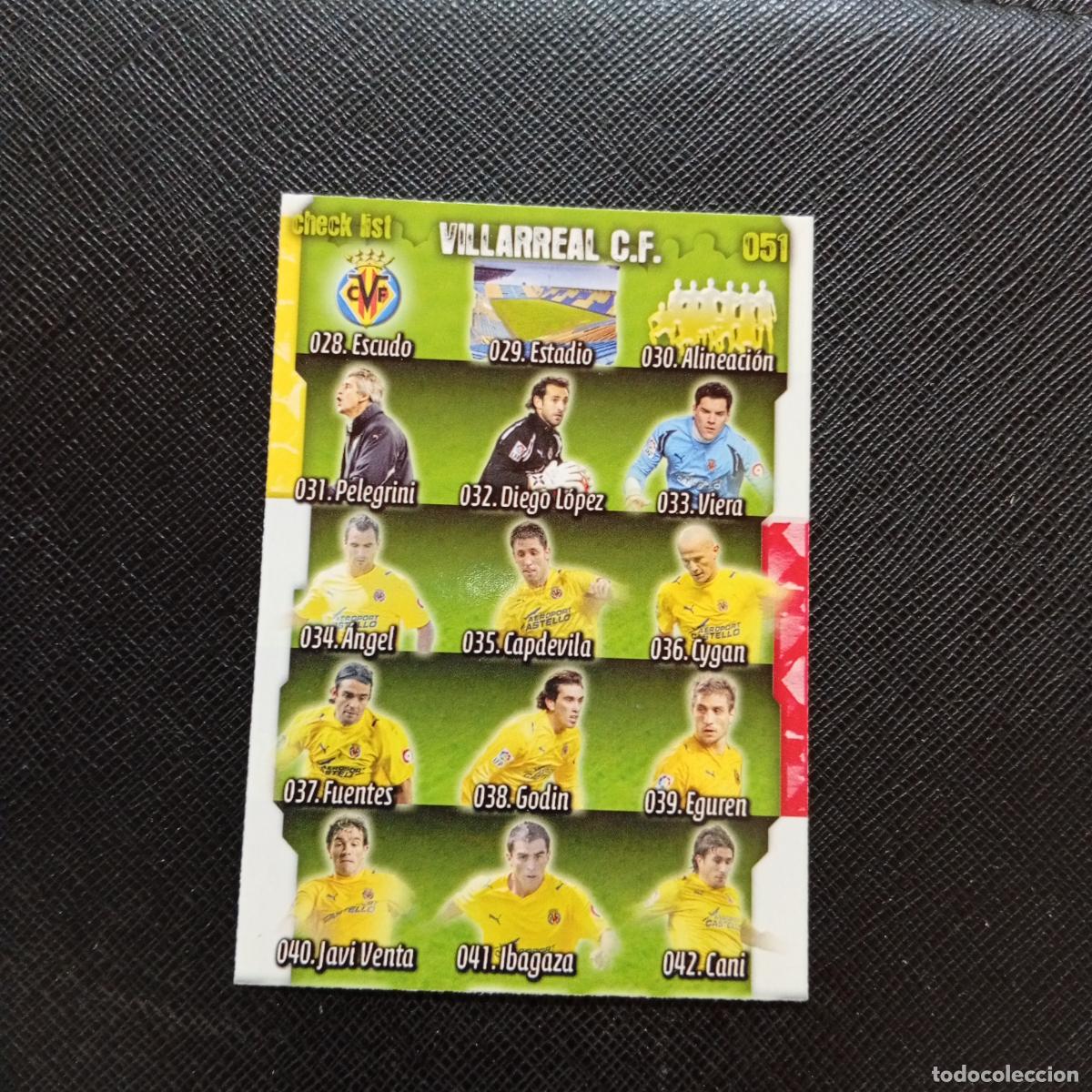 Cromos de f&uacute;tbol: 51 CHECK LIST VILLARREAL MUNDICROMO QUIZ GAME 2008 2009 FUTBOL 08 09 - A211 PG6