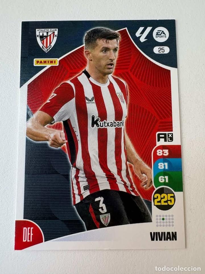 Cromos de f&uacute;tbol: Carta Vivian Athletic Club de Bilbao 25 Adrenalyn 2024-25
