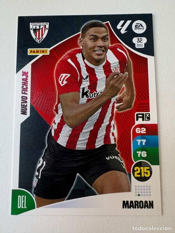 Cromos de f&uacute;tbol: Carta Maroan Nuevo Fichaje Athletic Club de Bilbao 32bis Adrenalyn 2024-25