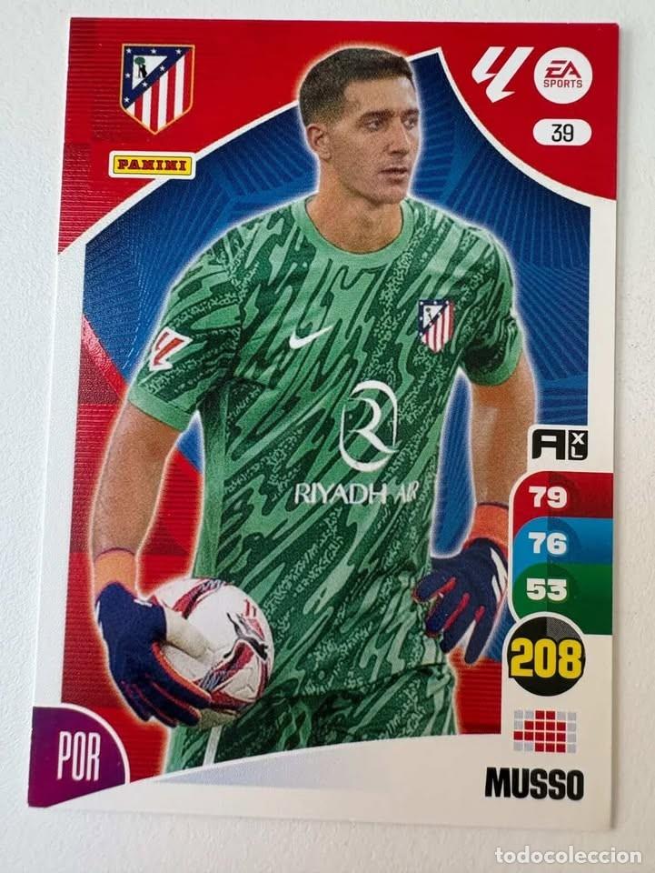 Cromos de f&uacute;tbol: Carta Musso Atl&eacute;tico de Madrid 39 Adrenalyn 2024-25