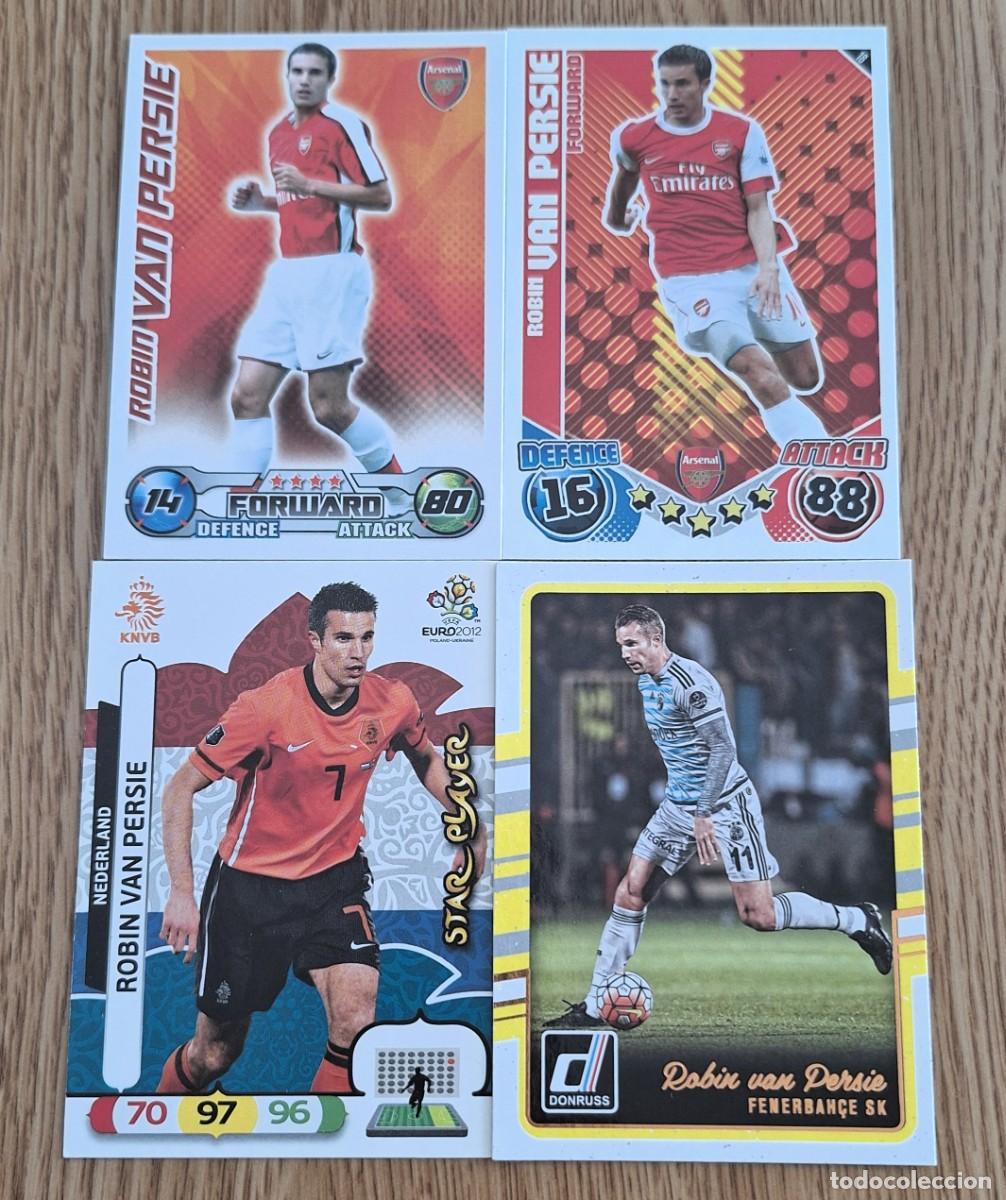 Cromos de f&uacute;tbol: Robin Van Persie Arsenal Nederland Fenerbahce Topps Panini Lot 4 cards