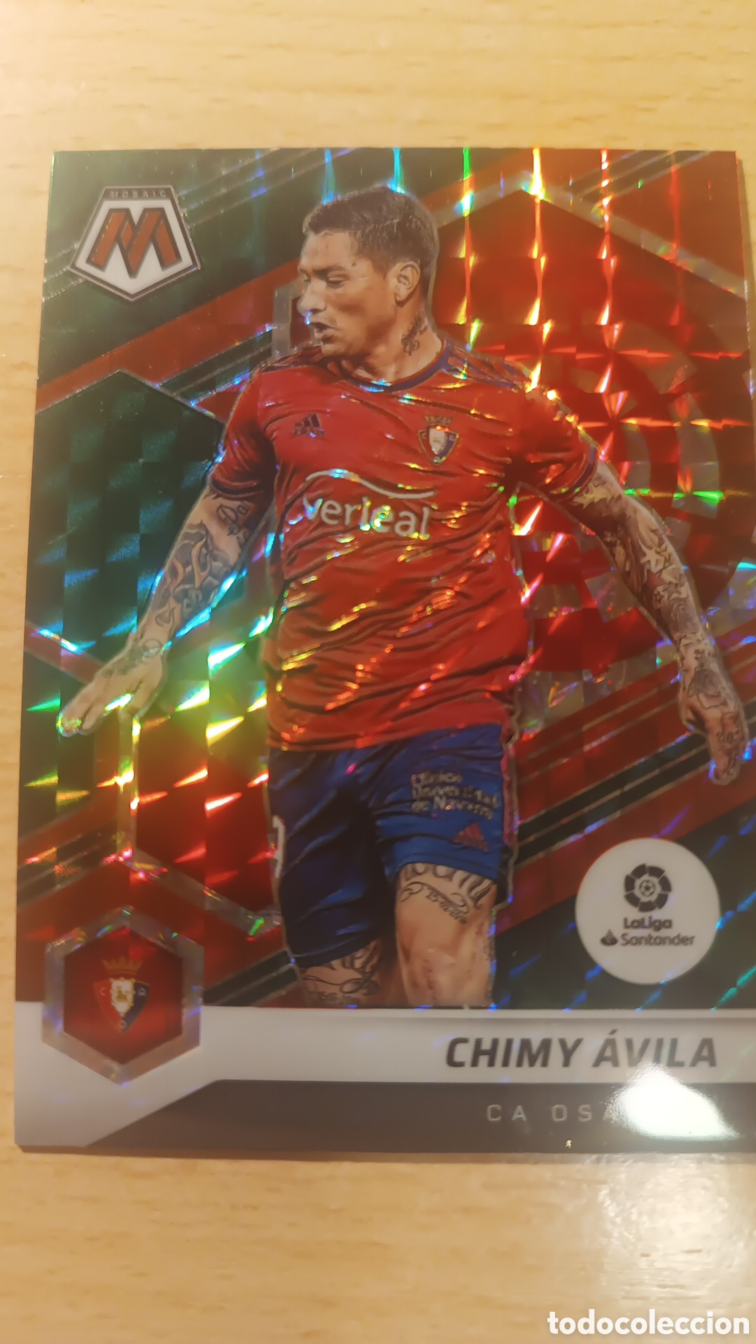 Cromos de f&uacute;tbol: CHIMMY &Aacute;VILA OSASUNA MOSAIC LA LIGA RED AND GREEN PARALEL