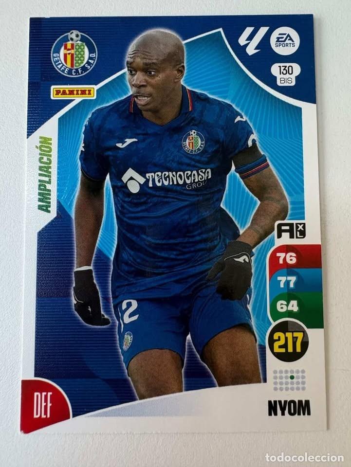 Cromos de f&uacute;tbol: Carta Nyom Getafe Ampliaci&oacute;n 130bis Adrenalyn 2024-25